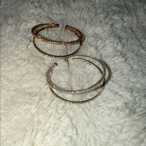 Elegant Gold and Silver Bangle Set